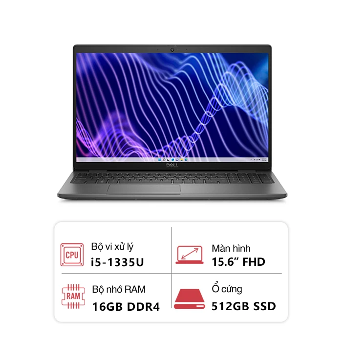 Laptop Dell Latitude 3540 71038101 (Intel Core i5-1335U/ 16GB/ 512GB/ Intel Iris Xe Graphics/ 15.6" FHD/ Win 11/ Đen)